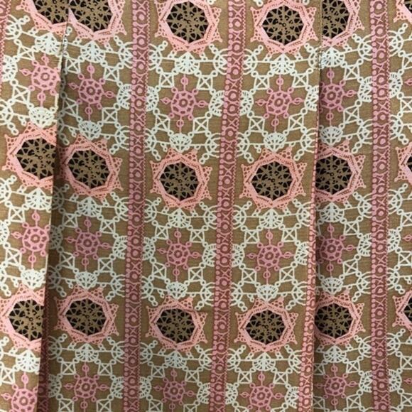 Tapemeasure Silk Pleated Geometric Skirt Size 10 - Picture 7 of 13